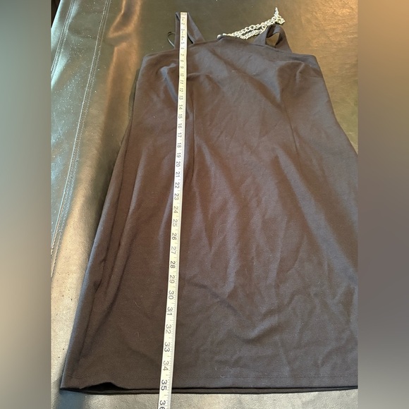 Michael Kors Silver Chain Black Halter Dress size L NWT - Picture 13 of 14